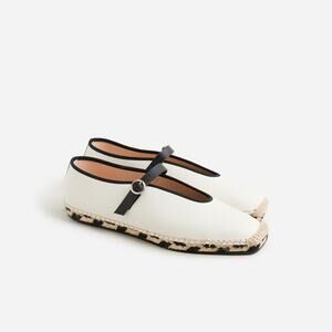 J.Crew Mary Jane White Espadrilles Size 9